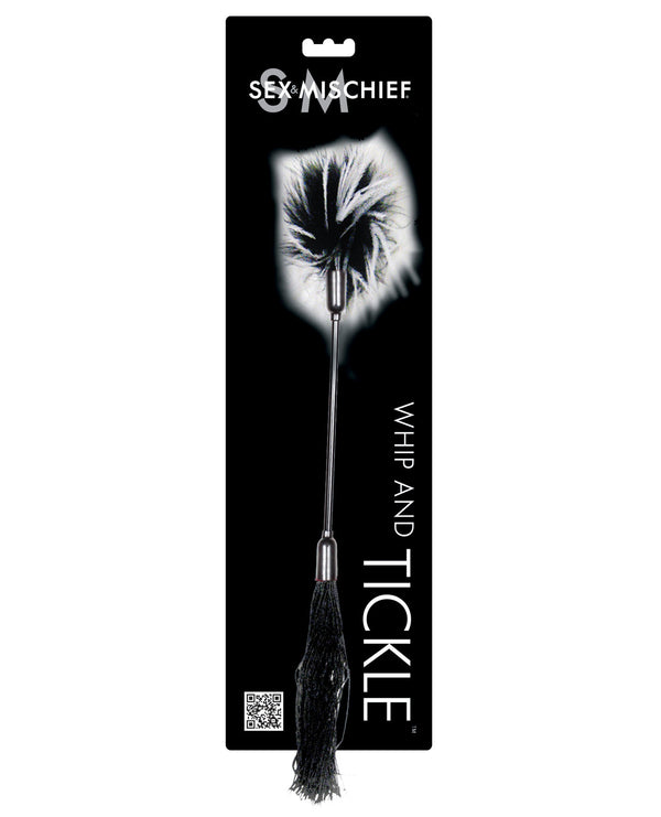 Sex &amp; Mischief Whip &amp; Tickle - Black/White