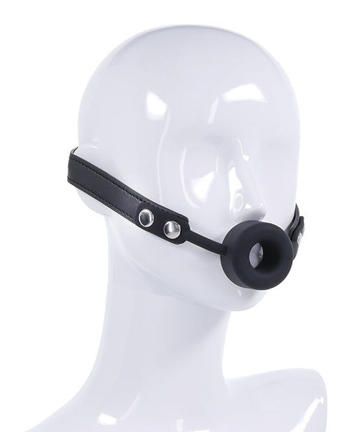 Edge Silicone Ring Gag - Black