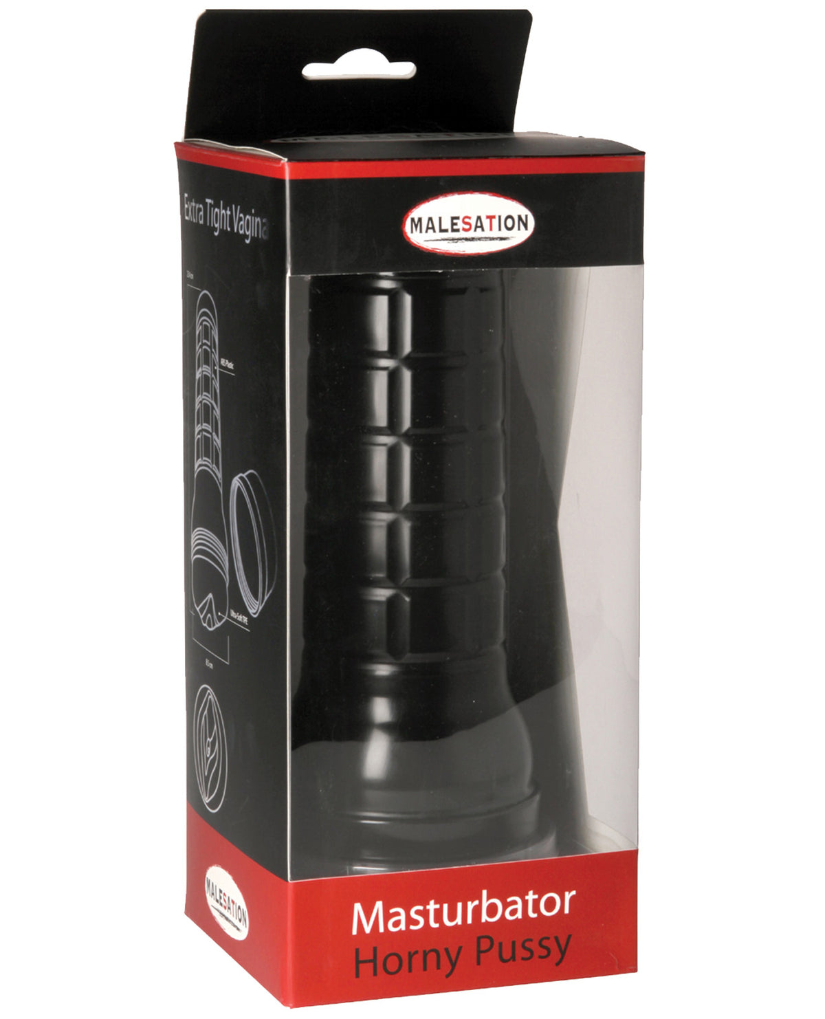 MALESATION Horny Pussy Masturbator Black Case - Ivory
