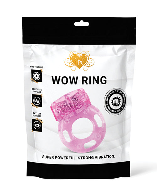 The Soft Hum Wow Ring Vibrating Cock Ring - Pink