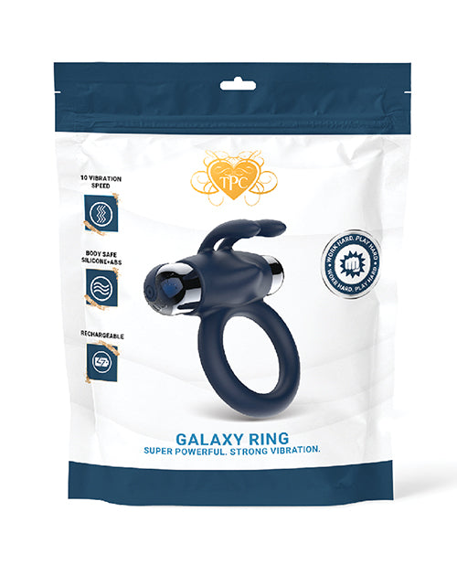 The Soft Hum Galaxy Ring Bullet Vibe Cock Ring - Blue