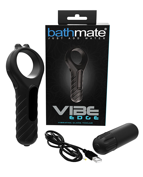 The Soft Hum Bathmate Vibe Edge Glans Tickler - Black