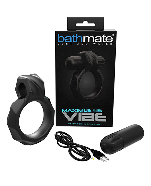 The Soft Hum Bathmate Maximus Vibe 45 Cock Ring - Black