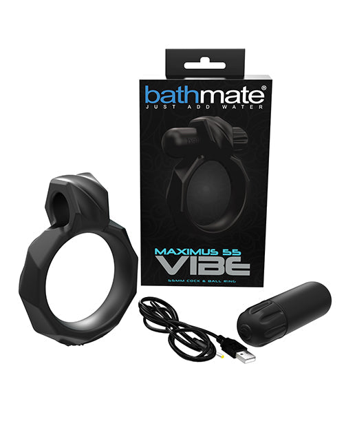 The Soft Hum Bathmate Maximus Vibe 55 Cock Ring - Black