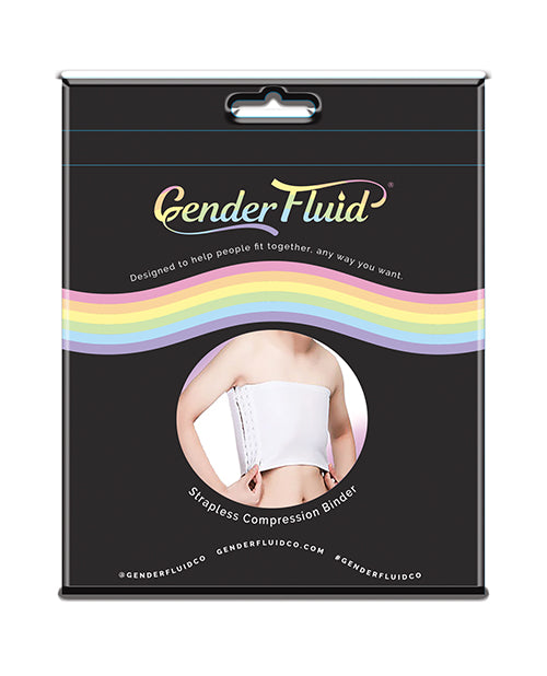 The Soft Hum Gender Fluid Strapless Chest Compression Binder - XL White