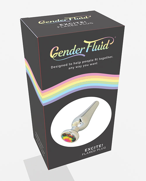 The Soft Hum Gender Fluid Excite! Flared Plug - Silver