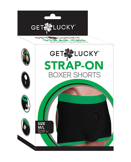The Soft Hum Get Lucky Strap On Boxers - M-L Black/Green