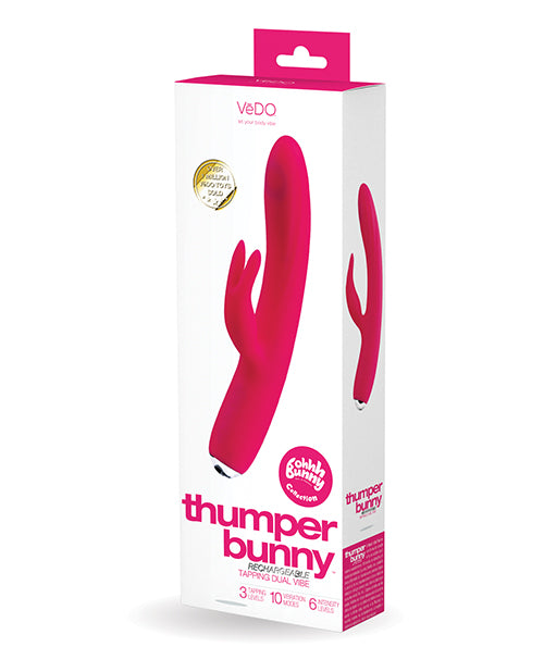 The Soft Hum VeDO Thumper Bunny Rechargeable Dual Vibe - Pretty in Pink