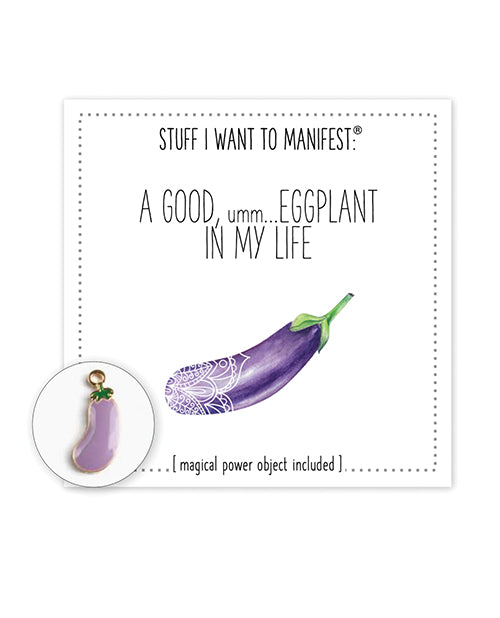 The Soft Hum Warm Human A Good Eggplant In My Life Mini Card &amp; Charm