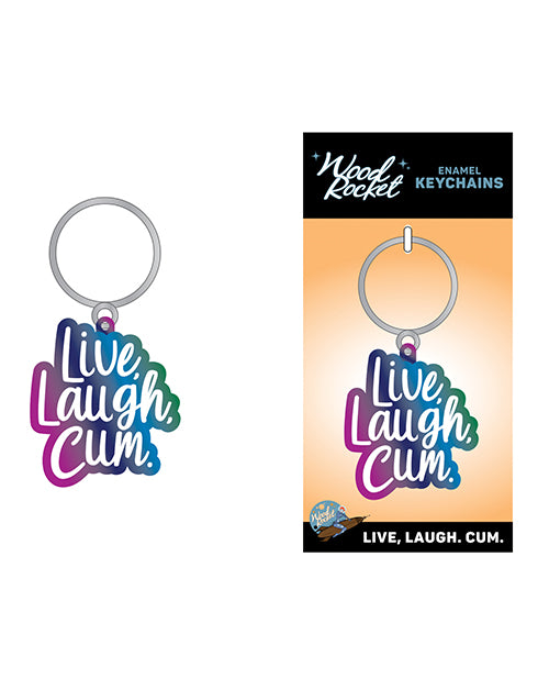 The Soft Hum Wood Rocket Live Laugh Cum Keychain - Multi Color
