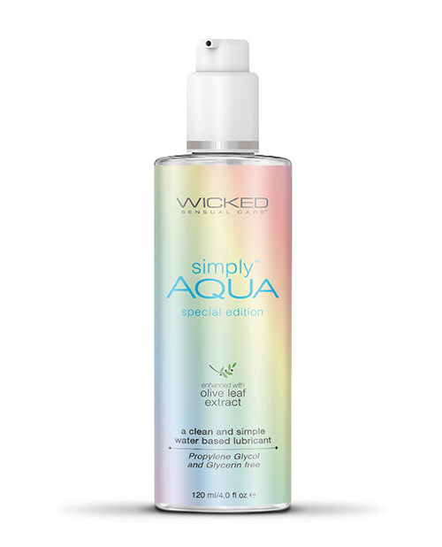 The Soft Hum Wicked Sensual Care Simply Aqua Special Edition Water Based Lubricant - 4 oz