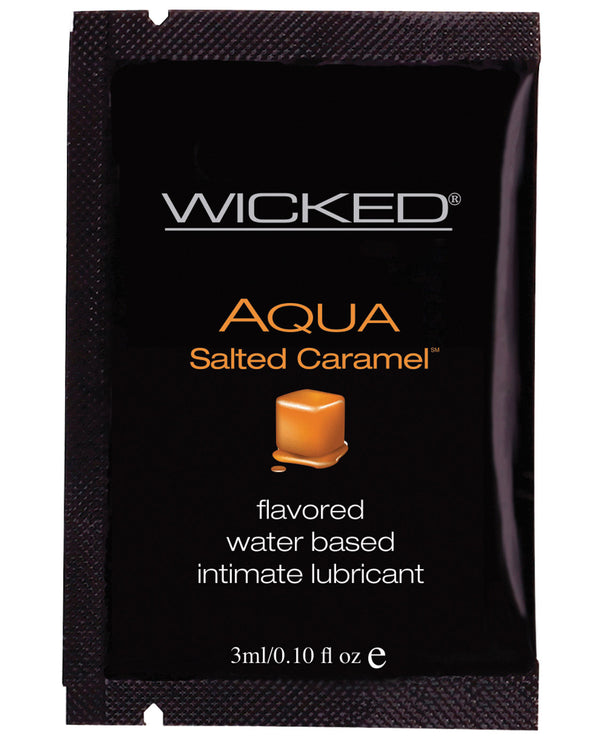 The Soft Hum Wicked Sensual Care Aqua Waterbased Lubricant - .1 oz Salted Caramel