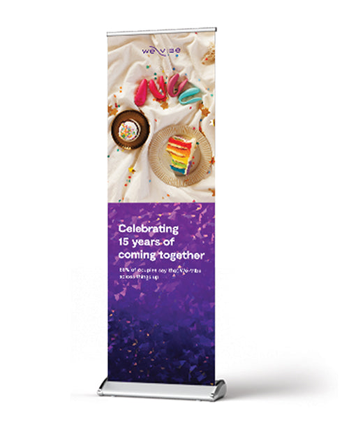 The Soft Hum We-Vibe 15 Year Roll-Up Banner