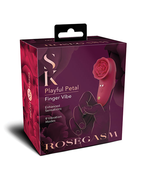 The Soft Hum Secret Kisses Rosegasm Playful Petal Finger Vibe - Red