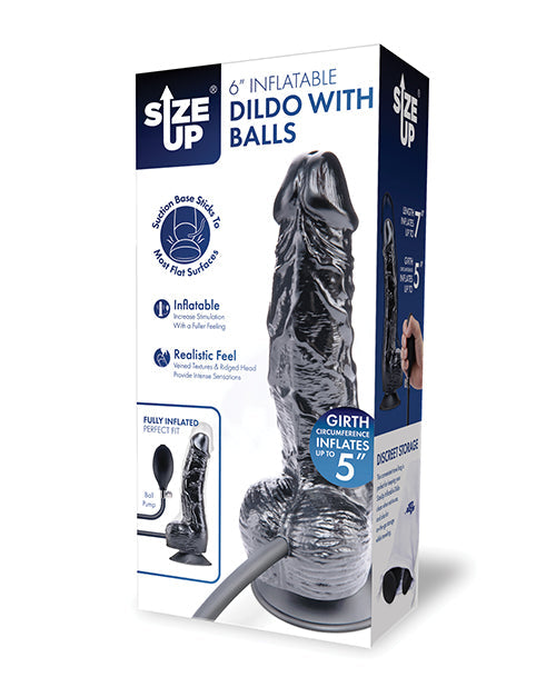 The Soft Hum Size Up 6 Inch Inflatable Dildo w/Balls