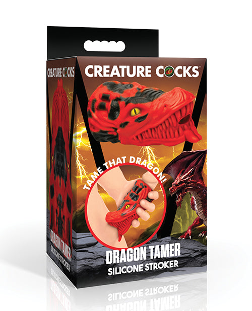 The Soft Hum Creature Cocks Dragon Tamer Silicone Stroker - Red