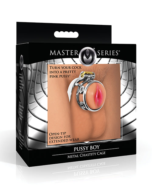 The Soft Hum Master Series Pussy Boy Metal Chastity Cage
