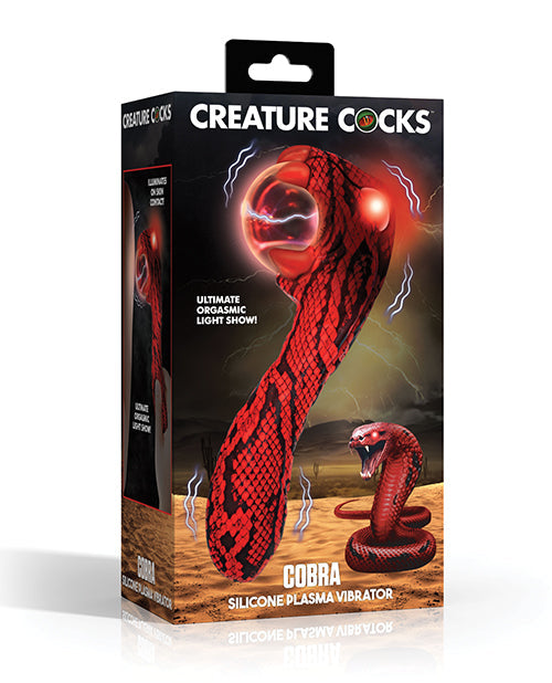 The Soft Hum Creature Cocks Cobra Scepter Plasma Vibrator - Red/Black