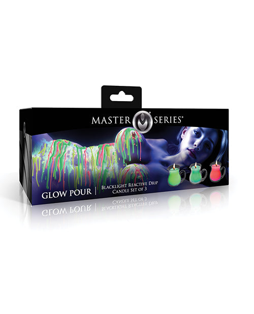 The Soft Hum Master Series UV Blacklight Reactive Drip Candle - Set of 3