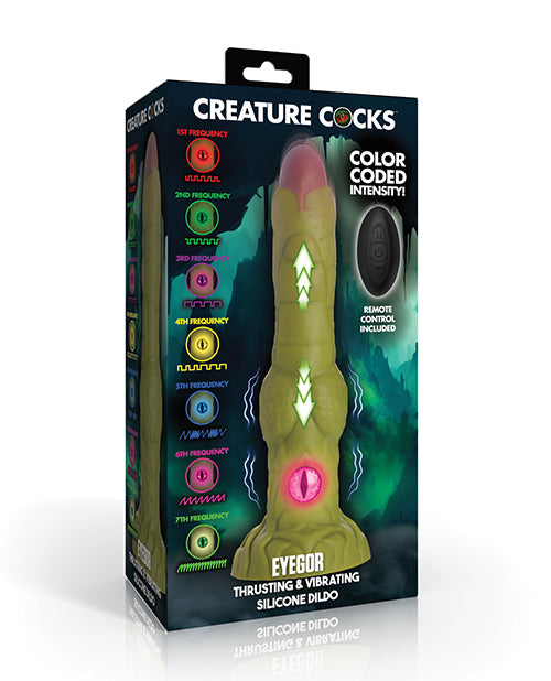 The Soft Hum Creature Cocks - Eyegor Thrusting &amp; Vibrating Silicone Dildo