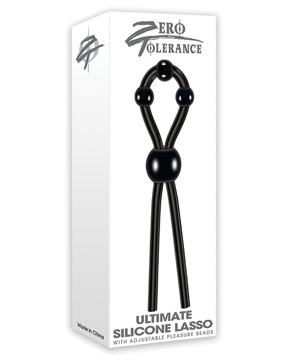 The Soft Hum Zero Tolerance Ultimate Lasso Cock Ring - Black