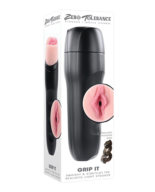 The Soft Hum Zero Tolerance Grip It Vaginal Stroker - Light