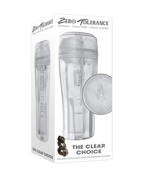 The Soft Hum Zero Tolerance The Clear Choice Masturbator - Clear