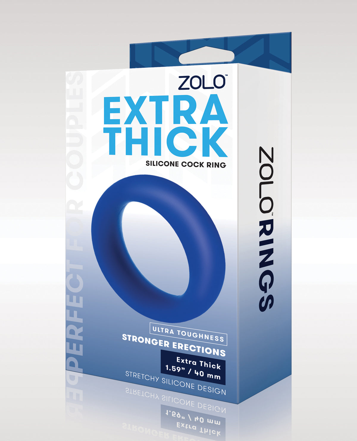 The Soft Hum ZOLO Extra Thick Silicone Cock Ring - Blue