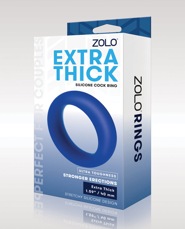 The Soft Hum ZOLO Extra Thick Silicone Cock Ring - Blue